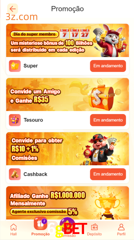 Bônus e Promoções
